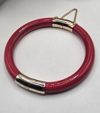jade gold hinged bangle Made In 1970 s