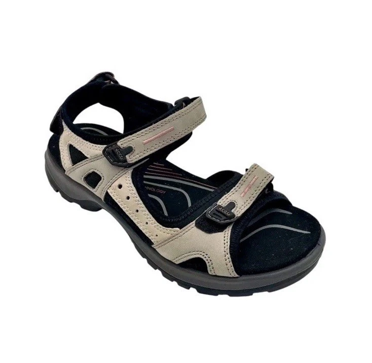 ECCO Sandalo sportivo donna Yucatan atmosfera bianco ghiaccio nero 11 11 5M 42EU NUOVO