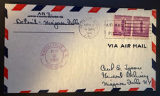 American Airlines First Flight Detroit Michigan Airport - Niagara Falls NY 1941