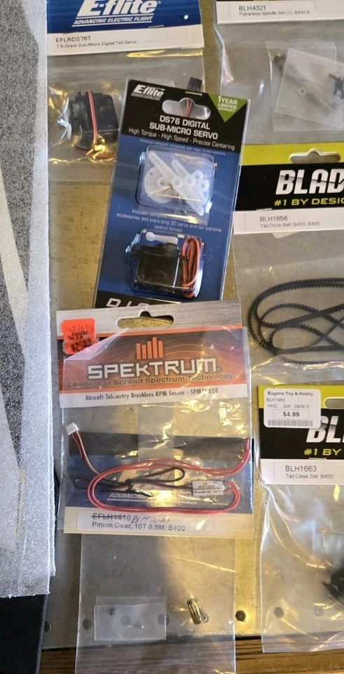 Large Lot Of Over 50 Horizon Blade B400/450 R/C Helicopter Parts. New! - Image 3 of 4