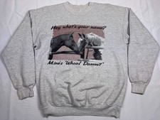 90s Horses Graphic Crewneck Sweatshirt Country Farm Nature Hanes Adult Medium