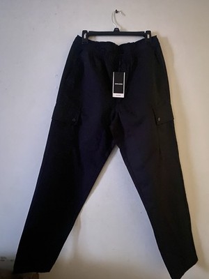 Jack & Jones Men's Black Cargo Pants Size Medium Drawstring NWT