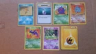 Pokemon Base Set Jungle Fossil Gym E-Reader 7 Card Lot WOTC Vintage Shadowless