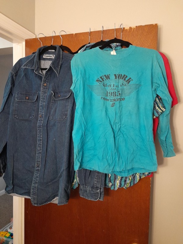 Lot Of 7 Vintage Shirts And Such, Everlast, New Balance, Denim And More