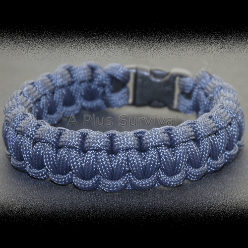 Bracciale Corda Sopravvivenza Emergenza Paracord Blu Mezzanotte 550 LB - Made in USA - Foto 1 di 2