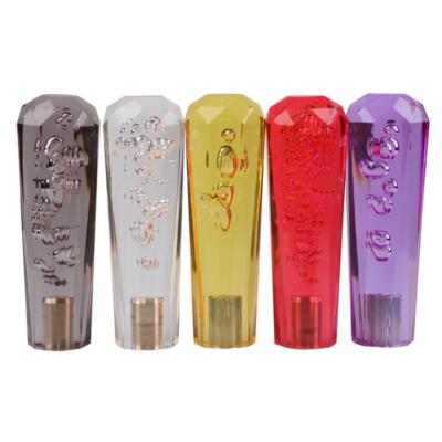 Car shift knob universal cool modified crystal octagonal shift knob + adapter