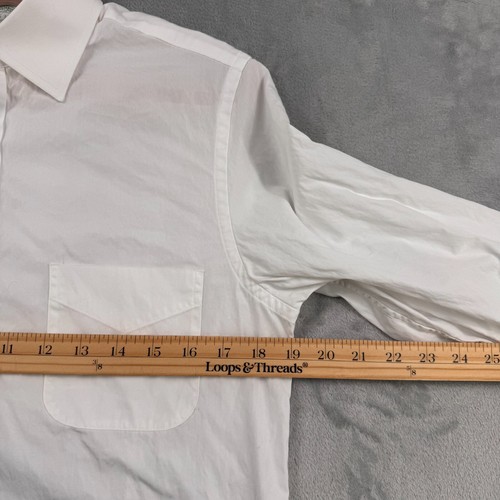 Brooks Brothers Milano Fit Oberhemd Herren 15 32 Weiß Langarm Knopfleiste - Bild 8 von 13