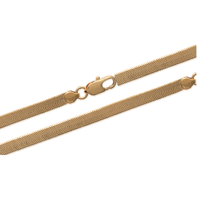 Collier Plaqué Or 18K – Poinçon 750 – Mailles Entrelacées – Longueur 45 Cm – Neuf Sans Emballage