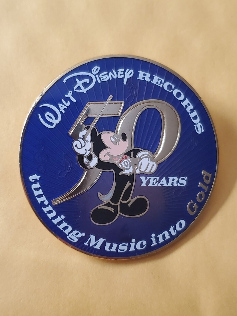 Walt Disney Records 50th Anniversary Lapel Pin Turning Music Into