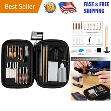 Durable 25-in-1 Pistol Cleaning Kit with Compact Case - Essential for Gun Owners