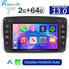 2+64G Android 13 Autoradio Navi GPS F&uuml;r Mercedes Benz CLK W203 W208 W209 W463