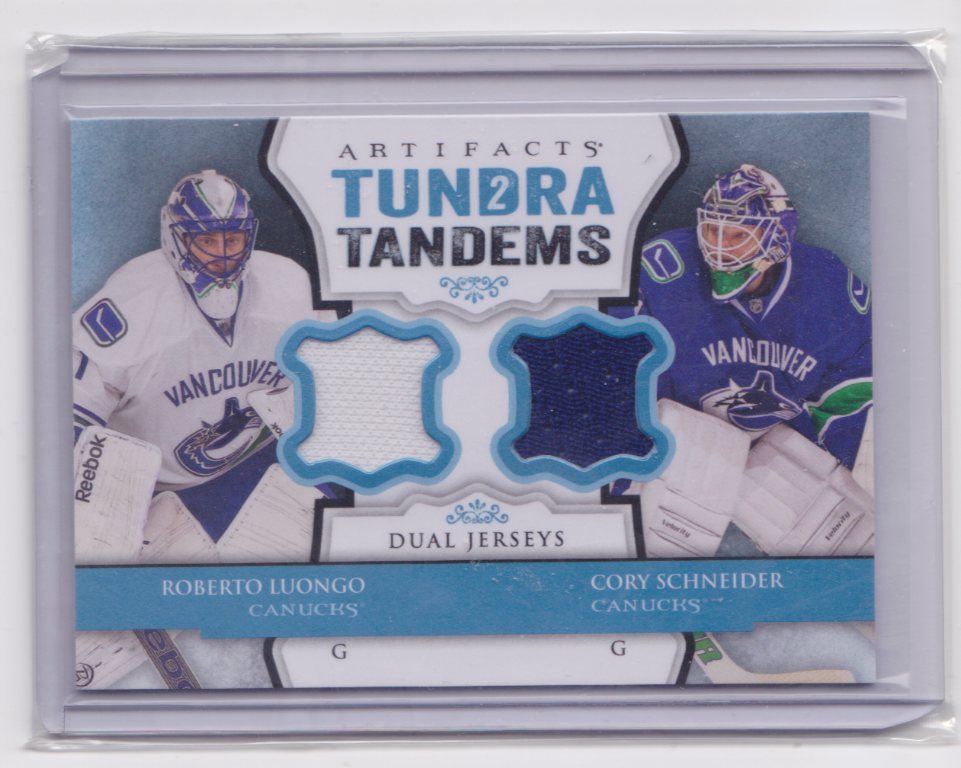 13-14 UD ARTIFACTS TUNDRA TANDEMS CORY SCHNEIDER ROBERTO LUONGO