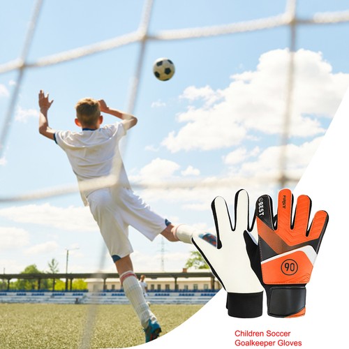 Goalie Gloves For Kids Youth Goalkeeper Gloves Wrist Protection Non-Slip - Picture 10 of 27
