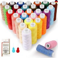 Soledi NäHgarn Set FüR NäHmaschine 30 Farben - Overlock Garn 230 Meter (250 Ya