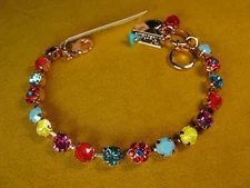 MARIANA BRACELET SWAROVSKI CRYSTALS MULTI COLOR TENNIS RED YELLOW Gift Christmas