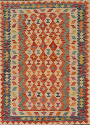 Flatweave Reversible Tribal Kilim Kelim Rugs Handwoven Wool Carpets 5x6 ft
