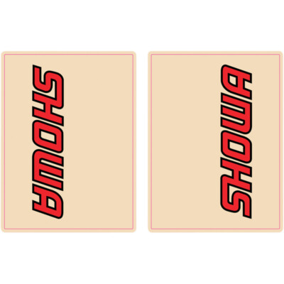 Flu Designs Upper Fork Decal - Showa - Red | 01012