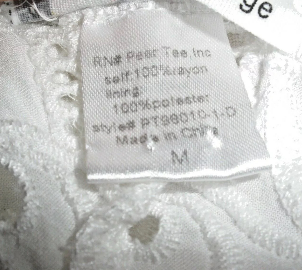 Imaginary Voyage White EYELET Swimsuit Coverup Blous… Gem