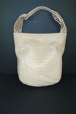 Nancy Gonzalez Beige Crocodile Large Handbag Purse Shopping Tote Authentic New
