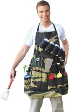 NEW! BIGMOUTH The Grill Sergant, BBQ APROIN. Cotton Camoflage.Practical GAG Gift