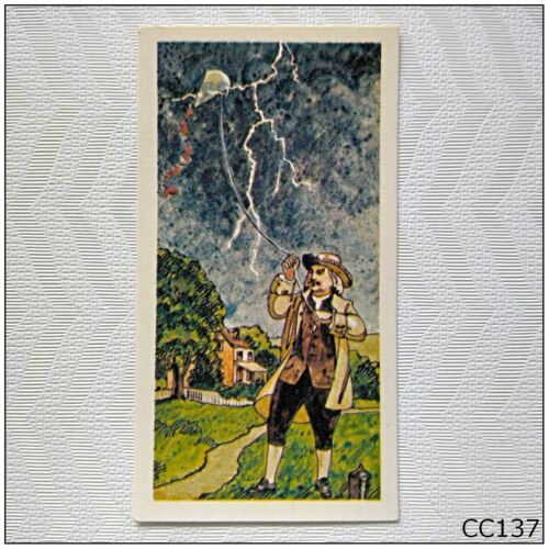 Brooke Bond Inventors & Inventions #15 Benjamin Franklin Tea Card (CC137) - Picture 1 of 2
