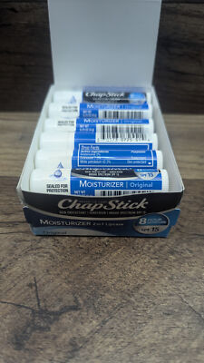 12-Pack New ChapStick Moisturizer Original Lip Balm Tube  SPF 15
