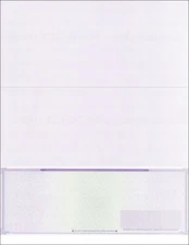 100 "High Security" Computer Check Paper - Check on Bottom - Purple Mazed