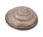 925 Silver Vintage Dome Puffy Carved Spiral Shell Paper Weight Tr3511