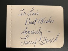 Larry Storch Signed Autograph Album Page F Troop Actor Comedian