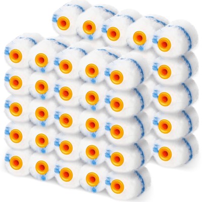 Leumoi 50 Pcs 2 Inch Microfiber Mini Paint Rollers High Density Microfiber Pa...