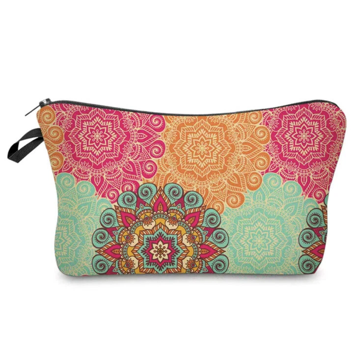 Womens Flowers Cosmetic Bag Makeup Bags Travel Waterproof Toiletry