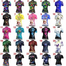 Radtrikot Damen Kurzarm MTB Rennrad Trikot Fahrradtrikot Shirt Schmetterlinge