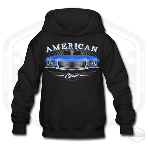 Children's 1972 Chevrolet Monte Carlo American Muscle Car Hoodie - Picture 5 of 19