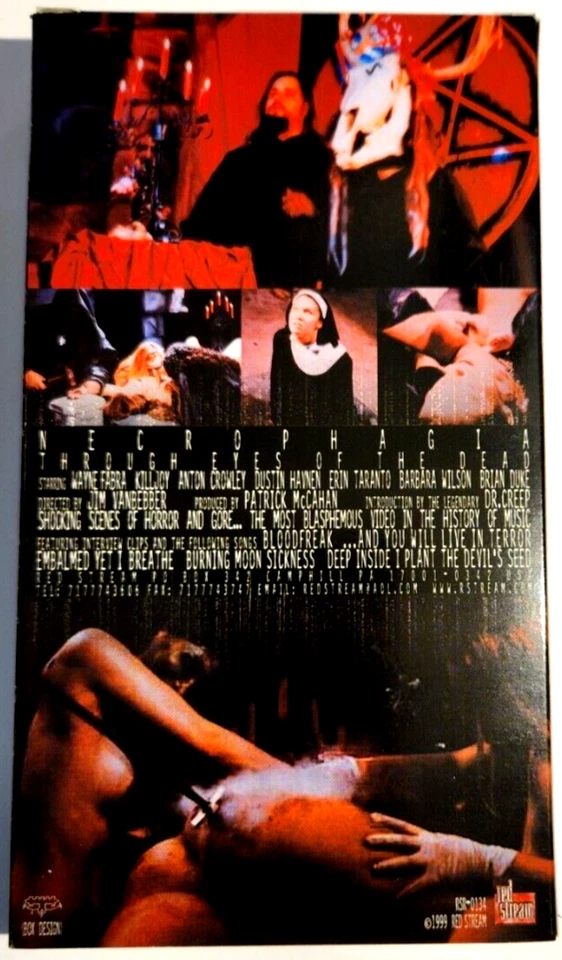 NECROPHAGIA Through Eyes of the Dead VHS Cassette Killjoy Anselmo Death Metal - Image 3 of 4