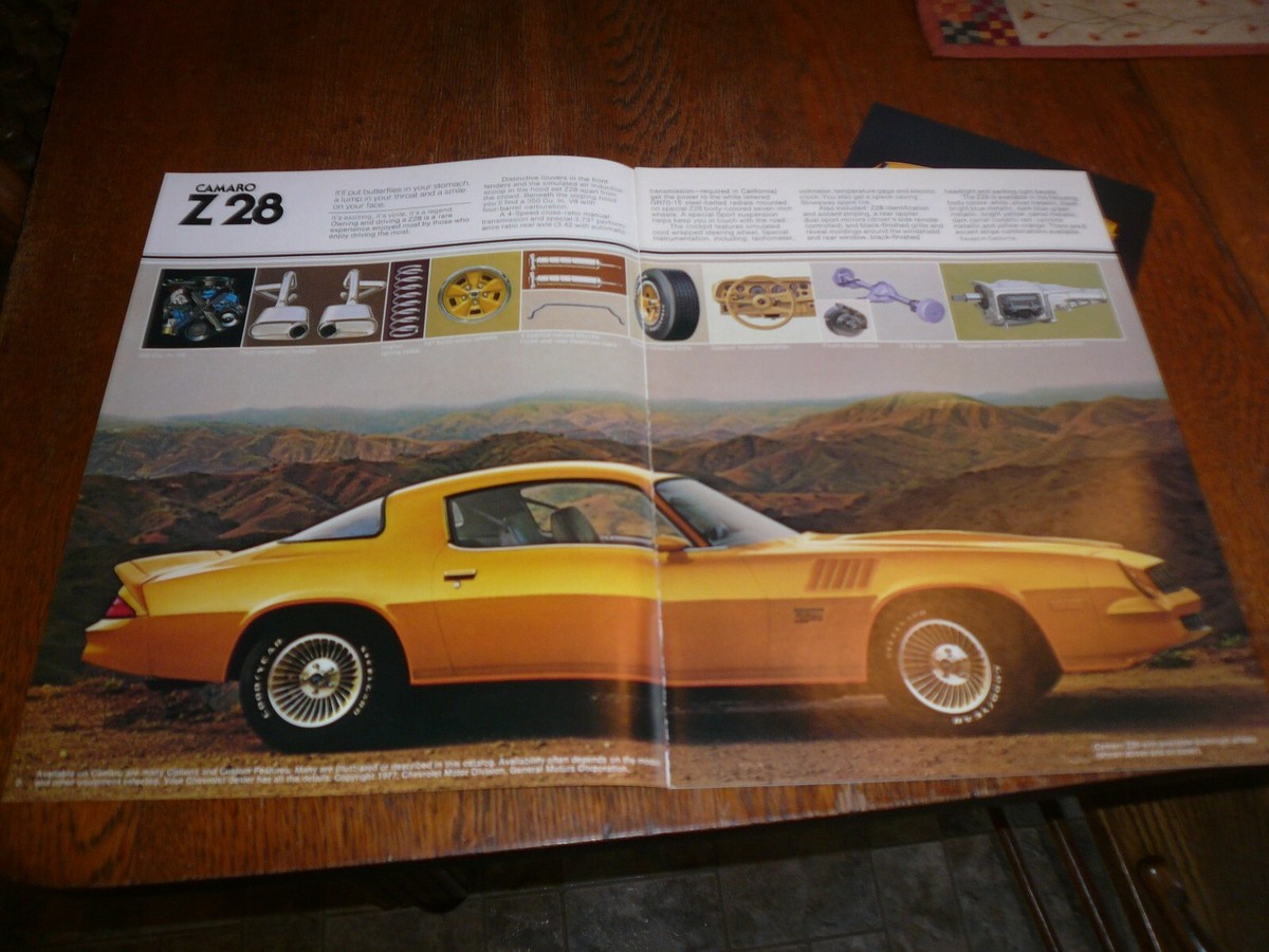 1978 Chevrolet Camaro Sales brochure & Z28 Sport Coupe Postcard