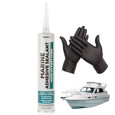 10Oz Marine Adhesive Sealant 4000/4200 Fast Cure UV White - Semi-Permanent,...