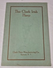 The Clark Irish Harp Catalog Booklet Early 1900's Illustrated