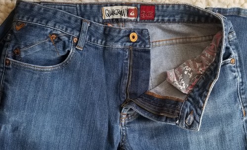 Quiksilver QUIKJEAN Straight Y2K Denim Jeans Skate Cali Beach VINTAGE Men's 36 - Picture 4 of 9