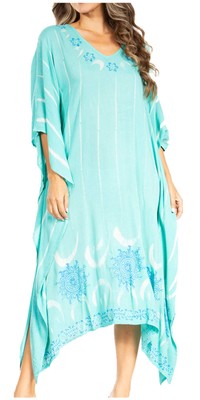 Sakkas Clementine Third Women's Tie Dye Caftan Dress/Cover Up Beach Kaftan Summe