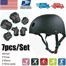 7pcs Adult and Teens Elbow Knee Wrist Protective Guard Safety Gear pads skate US