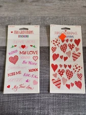 Scrapbook Stickers LOT Hearts Love Dating Valentine's Grossman Retired NEW 38
