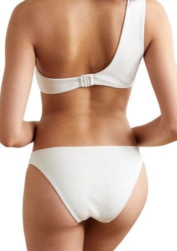 Zimmermann Teddy Buckle Bikini | One Shoulder, White, Tortoiseshell Clasp - Picture 9 of 10