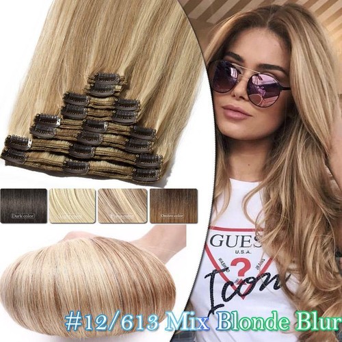 Extensión de cabello humano ruso súper grueso 170G cabeza completa - Imagen 29 de 47