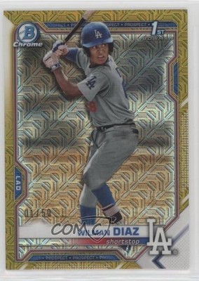 2021 Bowman Chrome Prospects Mega Box Gold Mojo Refractor 1/50 Wilman Diaz p2h