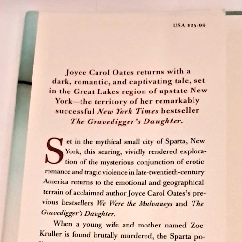 'Signed' Little Bird of Heaven by Joyce Carol Oates 1st Edition, 1st Printing O - Image 4 of 4