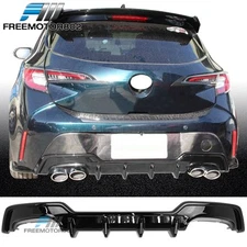 Fits 19-22 Toyota Corolla T Style Rear Diffuser Painted Attitude Black Metallic