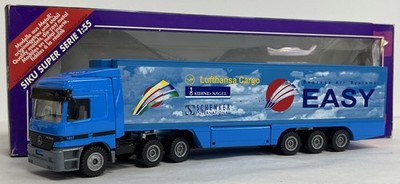 Siku 3816 Mercedes Actros semi-trailer truck Lorry with trailer Aeroplane blue 