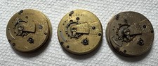 THREE 1881-1883 WALTHAM 18S 11J KW POCKET WATCH MOVEMENT  DIAL LOT
