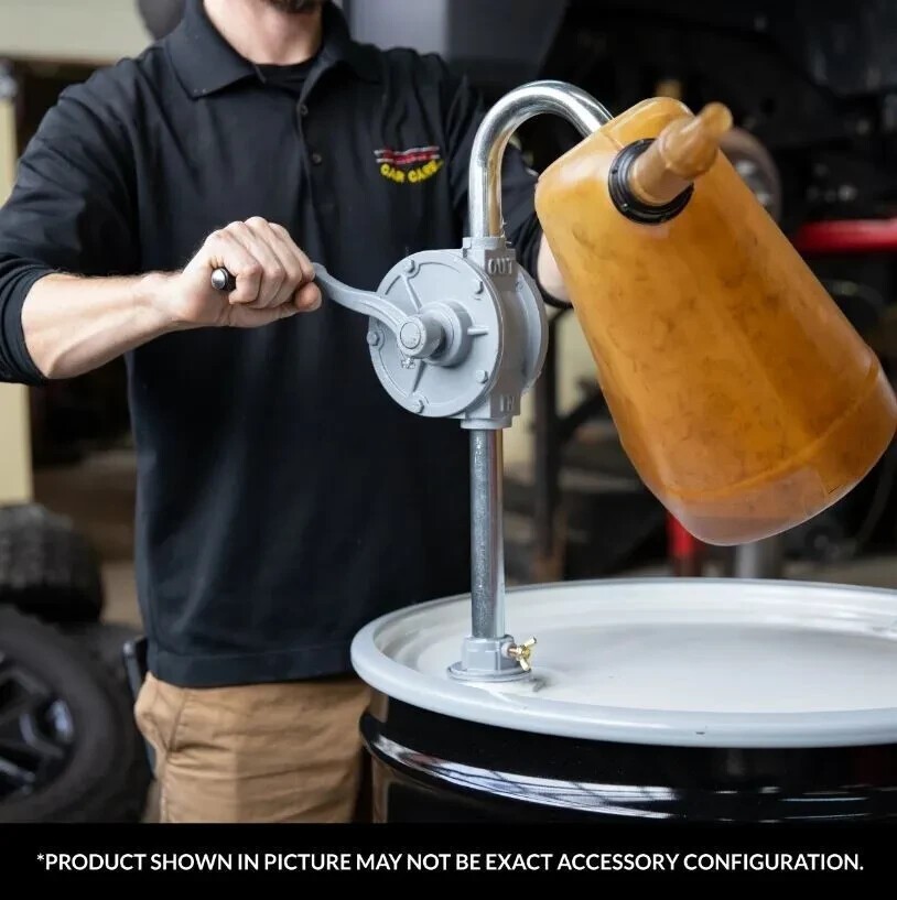 Rotary Drum Barrel Pump 55 Gallon Transfer Liquid Cast Iron Fuel Water Oil NEW