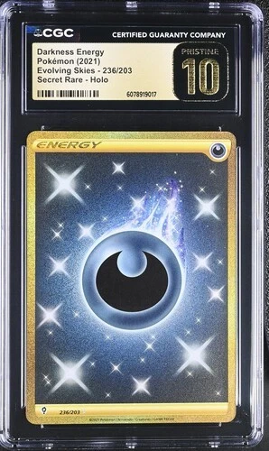 Pokemon Darkness Energy Secret Rare #236/203 Evolving Skies 2021 CGC 10 Pristine